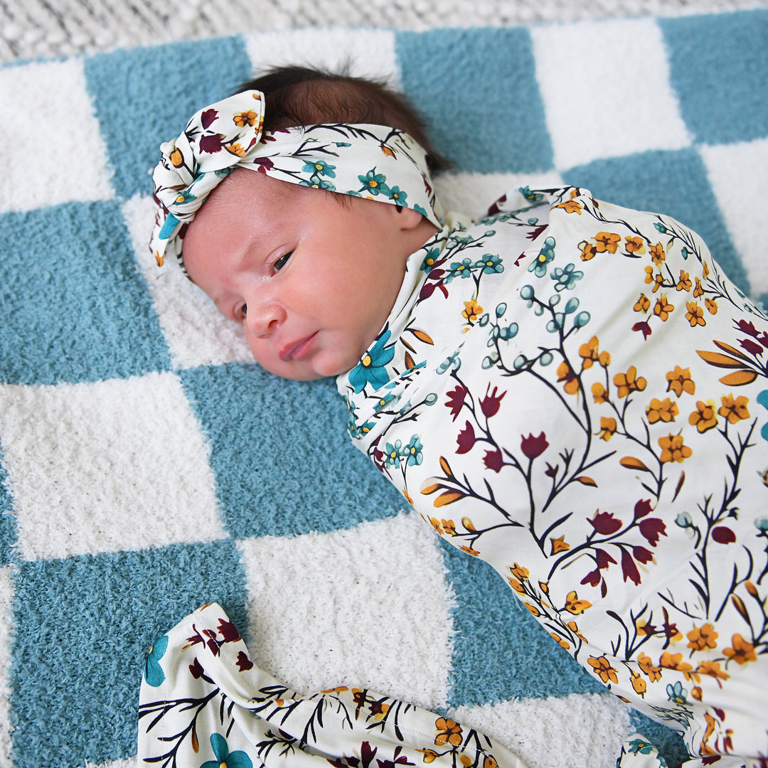 Maren Floral SWADDLE - Gigi and Max