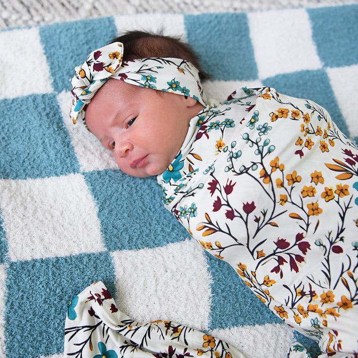 Maren Floral SWADDLE - Gigi and Max