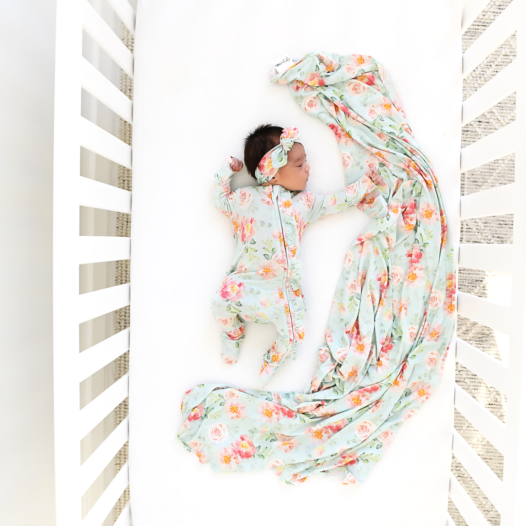 Mae Floral SWADDLE - Gigi and Max