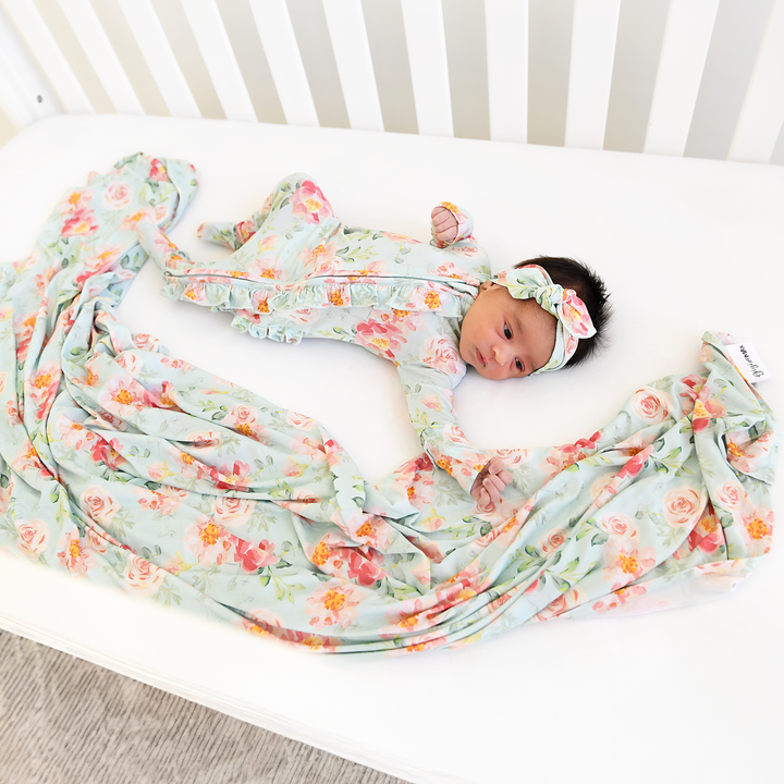 Mae Floral SWADDLE - Gigi and Max