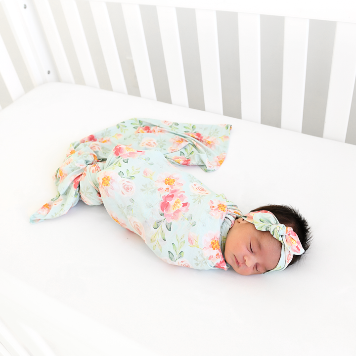 Mae Floral SWADDLE - Gigi and Max