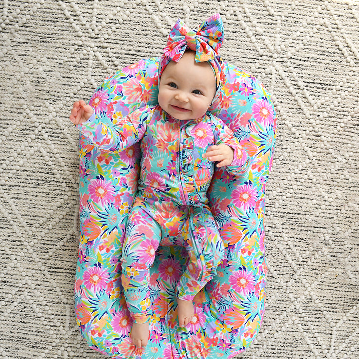 Megan Floral SWADDLE - Gigi and Max