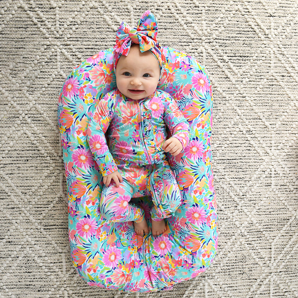 Megan Floral SWADDLE - Gigi and Max