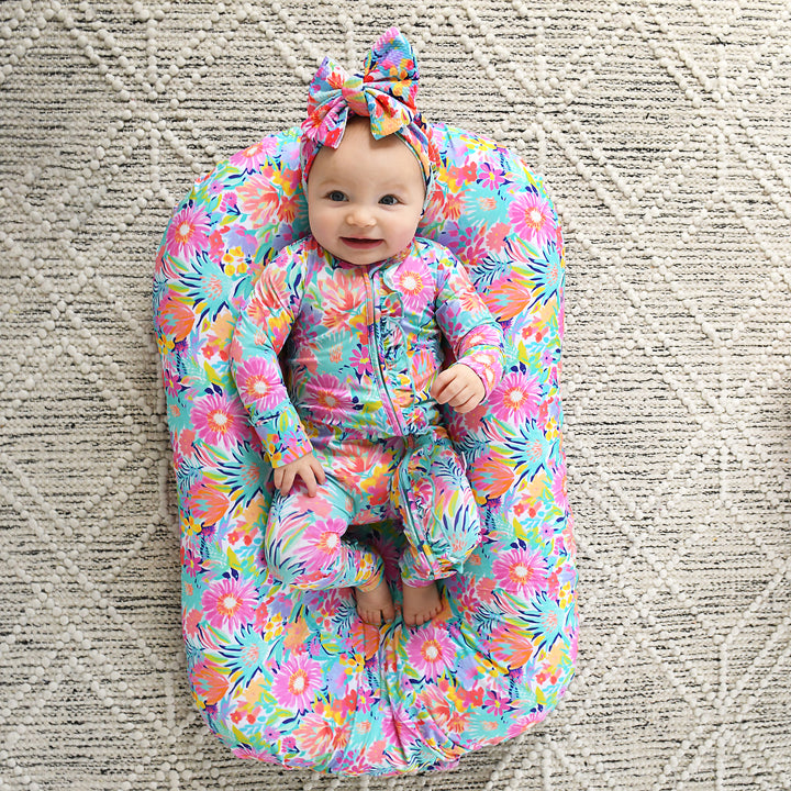 Megan Floral SWADDLE - Gigi and Max