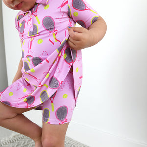 Serena Pink Tennis ATHLETIC SPORTS DRESS WITH MATCHING SHORTS - Gigi and Max