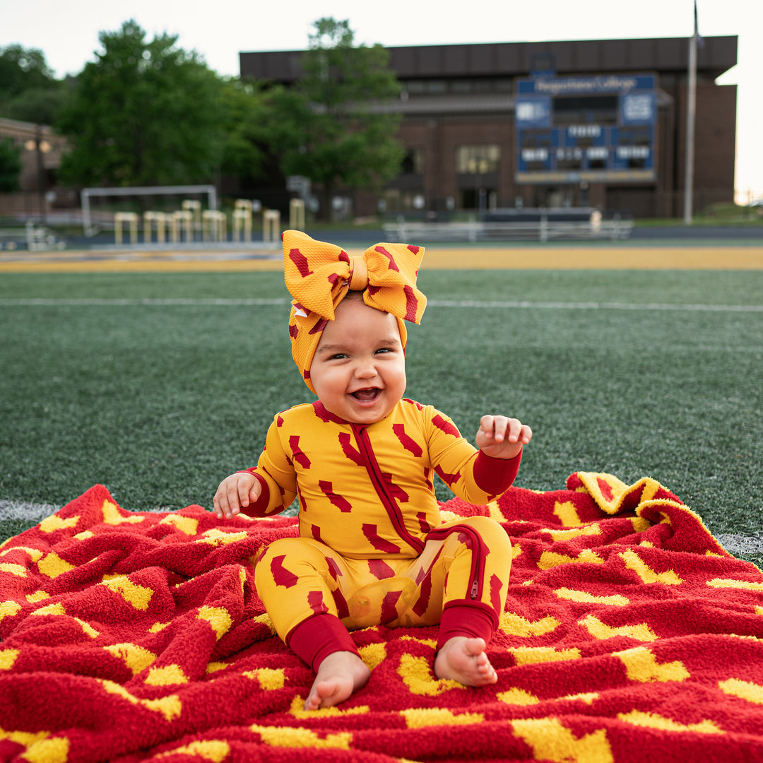 California Gold & Cardinal PLUSH BLANKET - Gigi and Max
