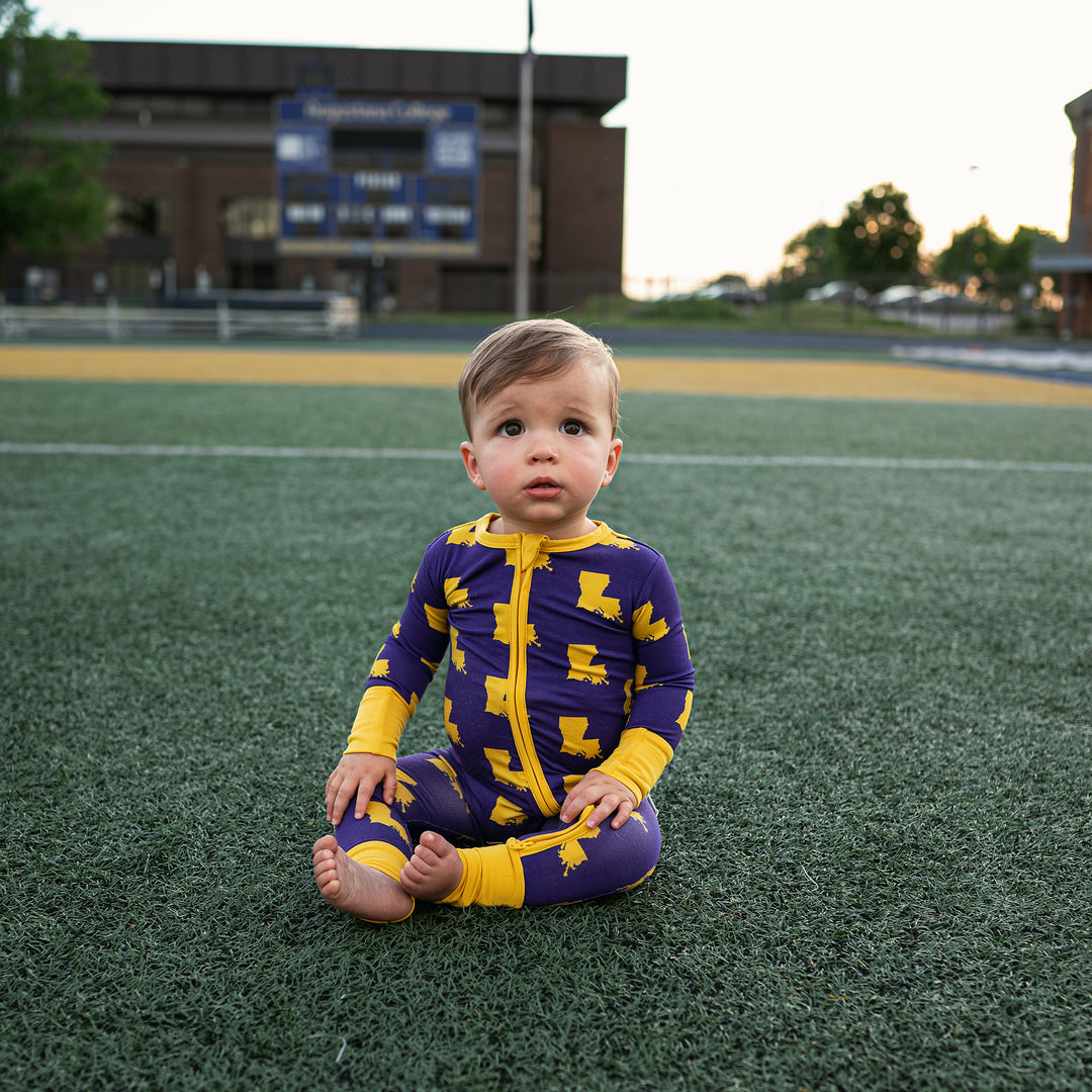 Louisiana Purple & Gold ZIP - Gigi and Max