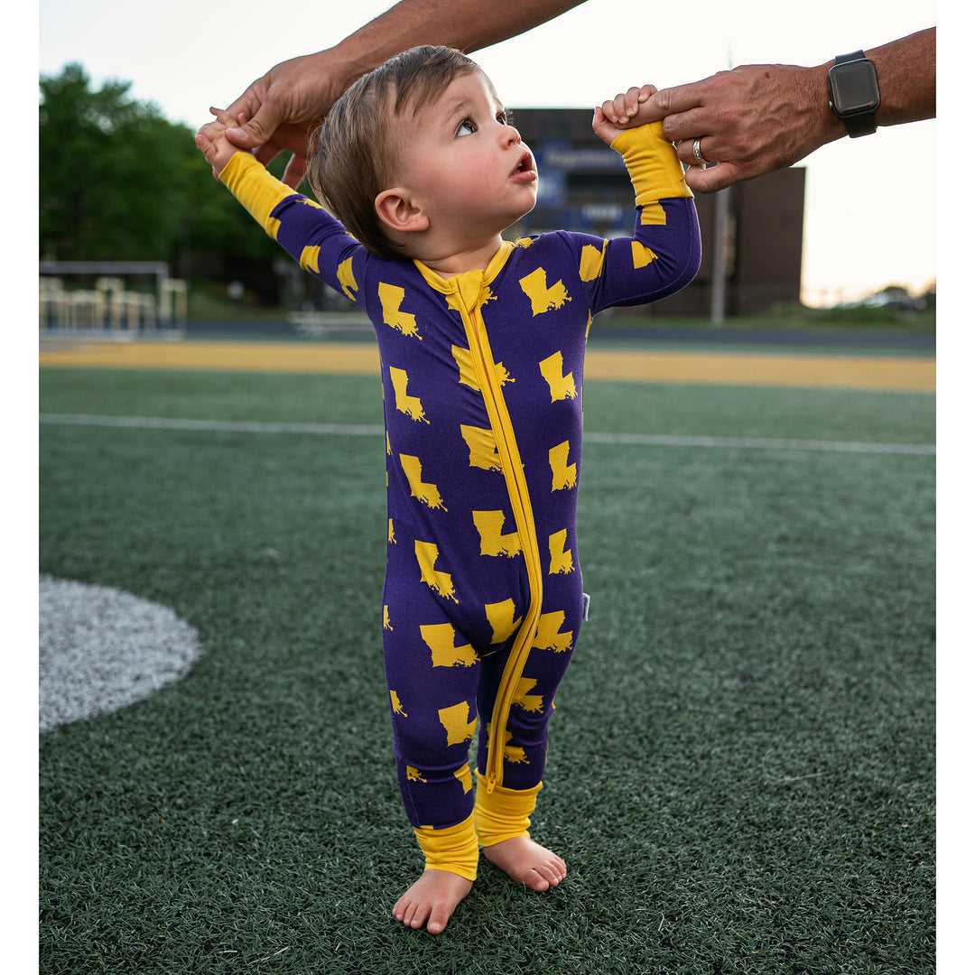 Louisiana Purple & Gold ZIP - Gigi and Max