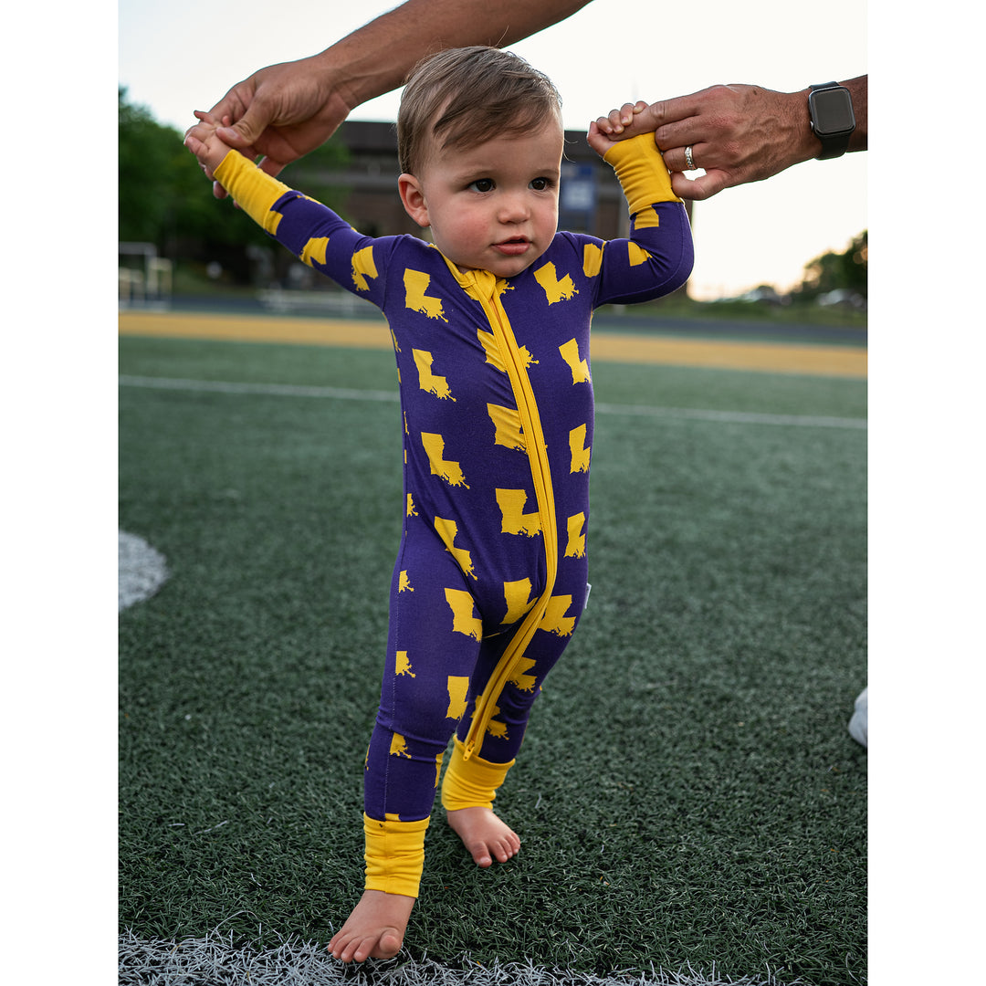 Louisiana Purple & Gold ZIP - Gigi and Max