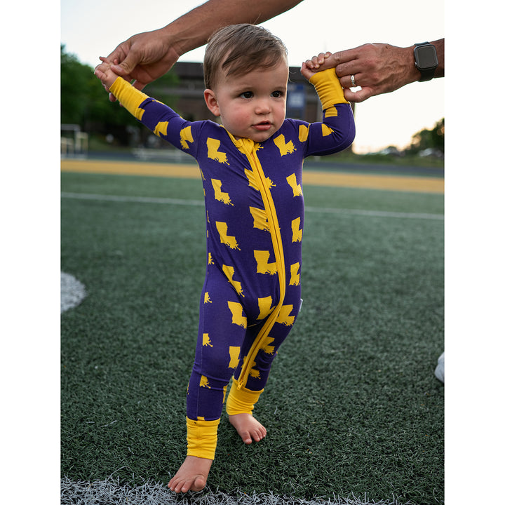 Louisiana Purple & Gold ZIP - Gigi and Max