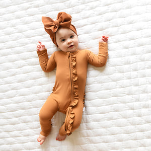 Rory Caramel RUFFLE ZIP - Gigi and Max