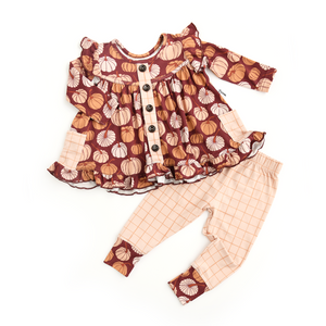 Salem Pumpkin Peplum Set - Gigi and Max