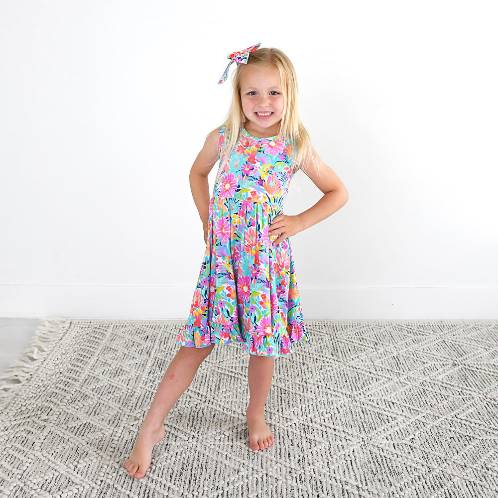 Megan Floral TANK TWIRL DRESS - Gigi and Max