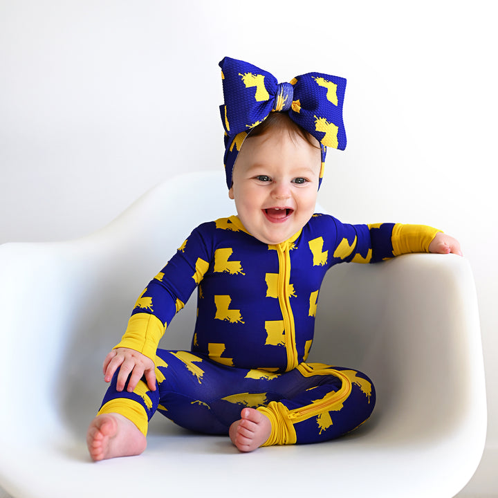 Louisiana Purple & Gold ZIP - Gigi and Max