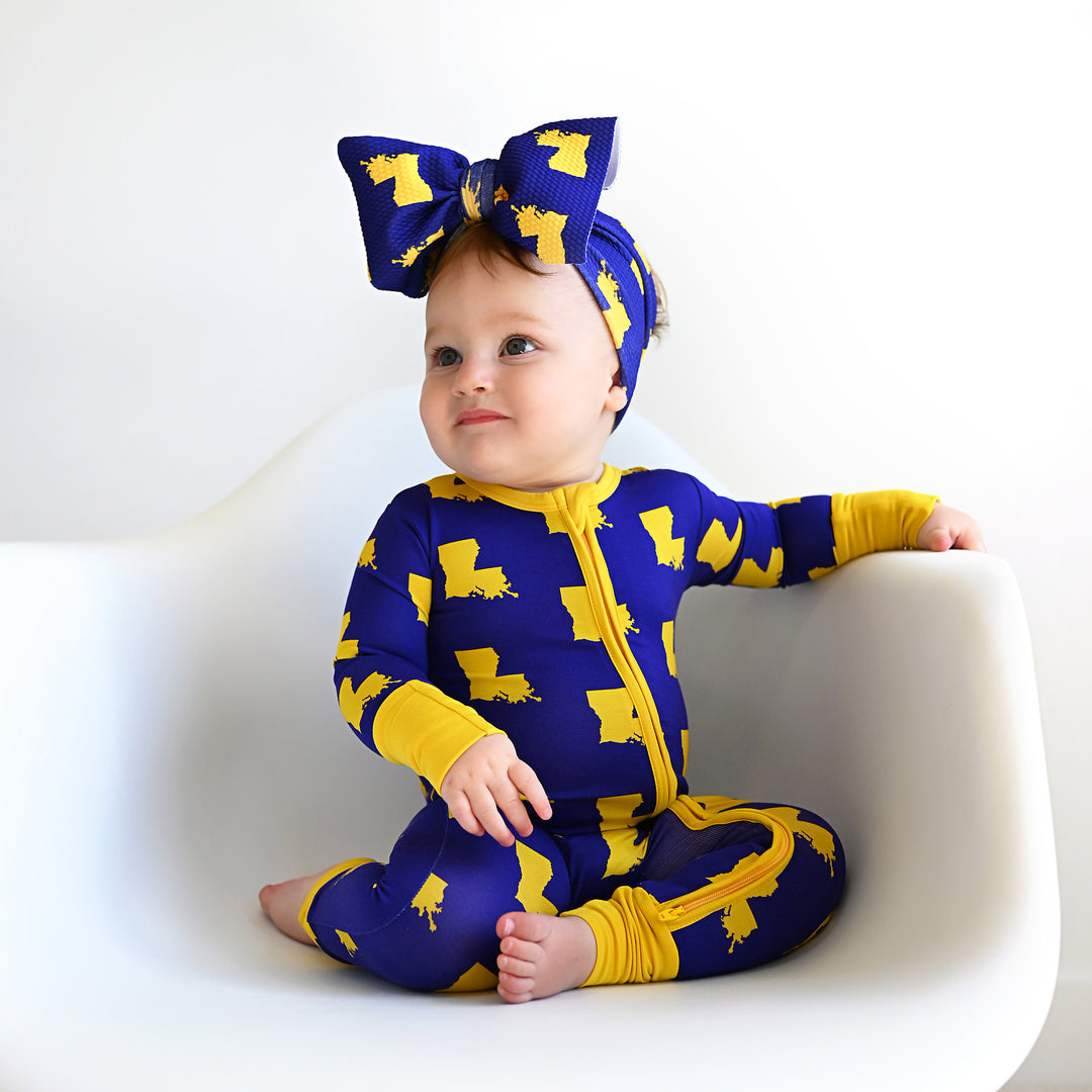 Louisiana Purple & Gold ZIP - Gigi and Max