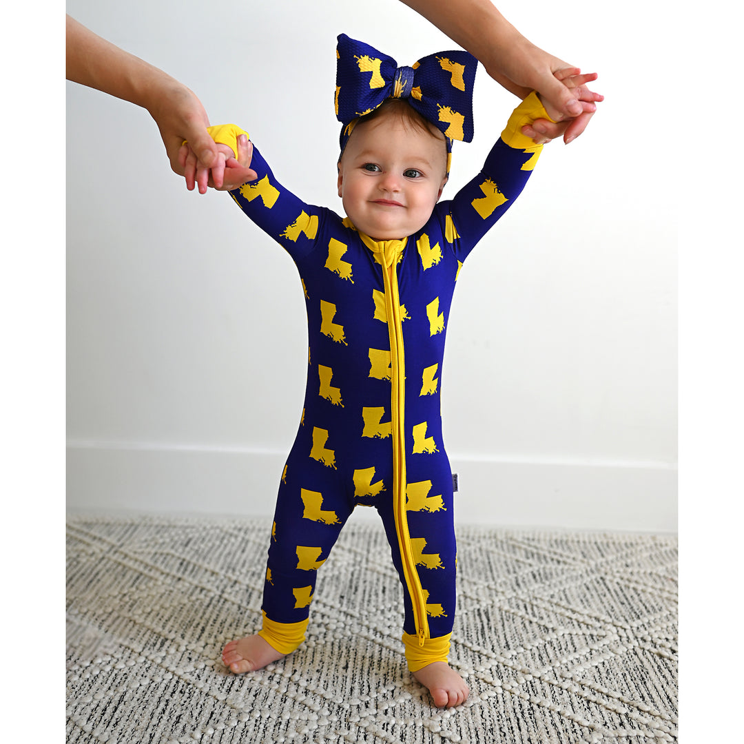 Louisiana Purple & Gold ZIP - Gigi and Max