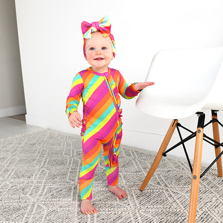 Amanda Stripe RUFFLE ZIP - Gigi and Max
