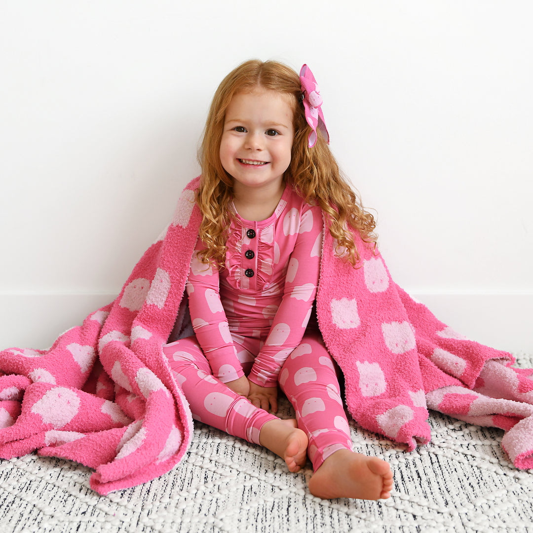 Draven Pink Ghost RUFFLE TWO PIECE - Gigi and Max
