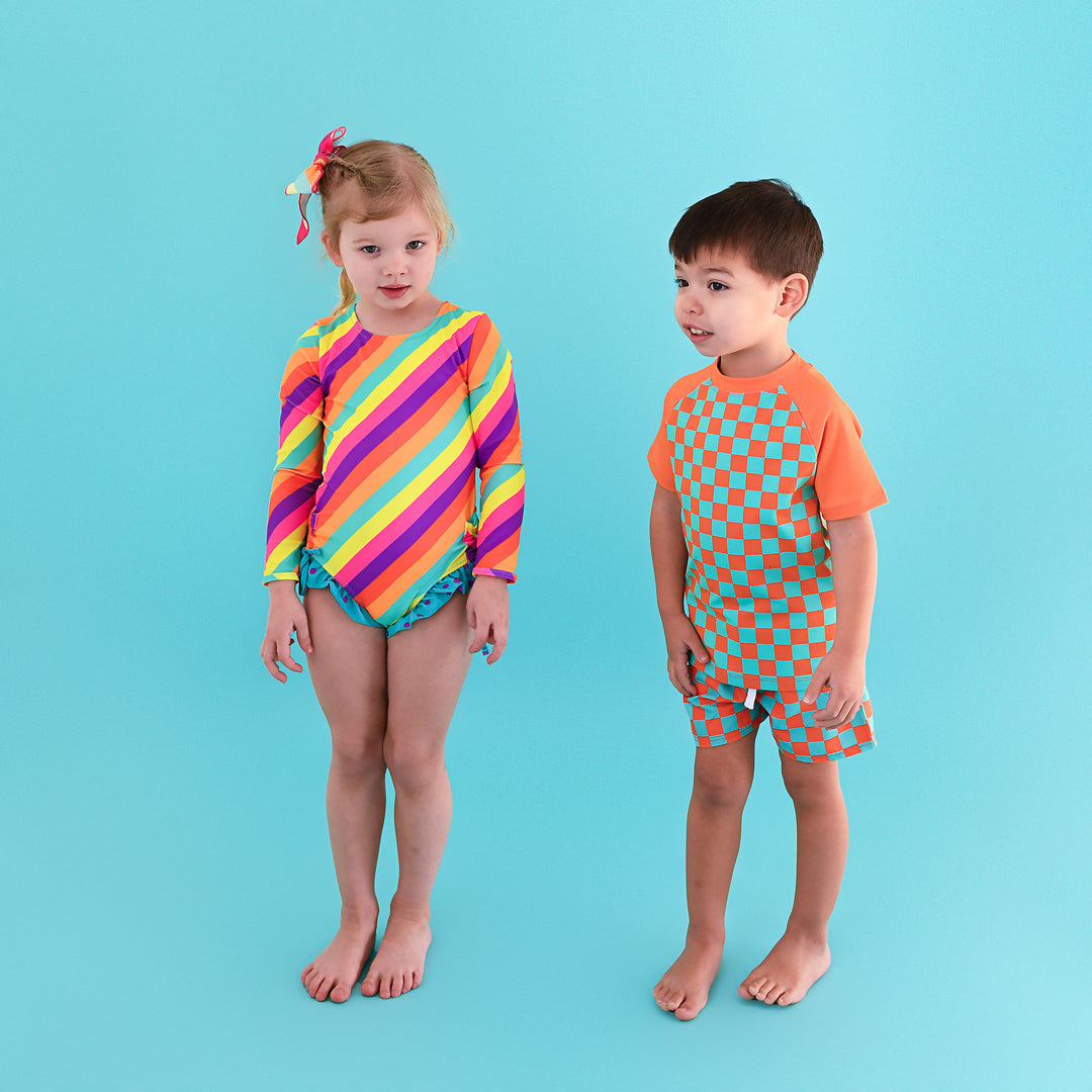 Spencer Checks SWIM SHIRT - Gigi and Max