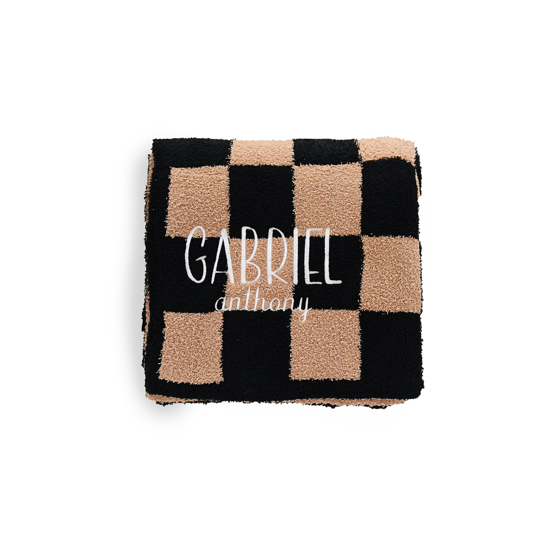 CUSTOM Bentley PLUSH BLANKET monogram - Gigi and Max