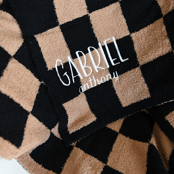 CUSTOM Bentley PLUSH BLANKET monogram - Gigi and Max