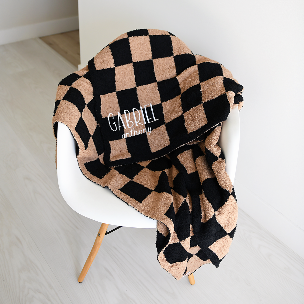 CUSTOM Bentley PLUSH BLANKET monogram - Gigi and Max