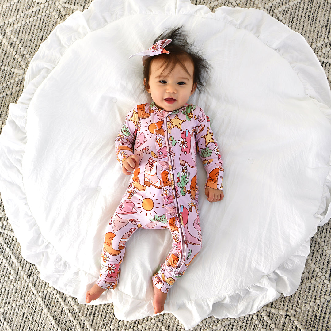 Lainey Pink Western CLIP BOW - Gigi and Max