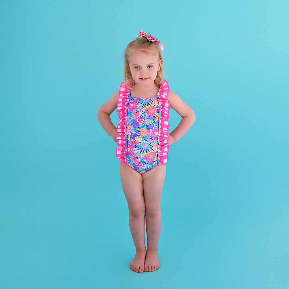 Megan Floral TANK ONE PIECE SWIMSUIT - Gigi and Max