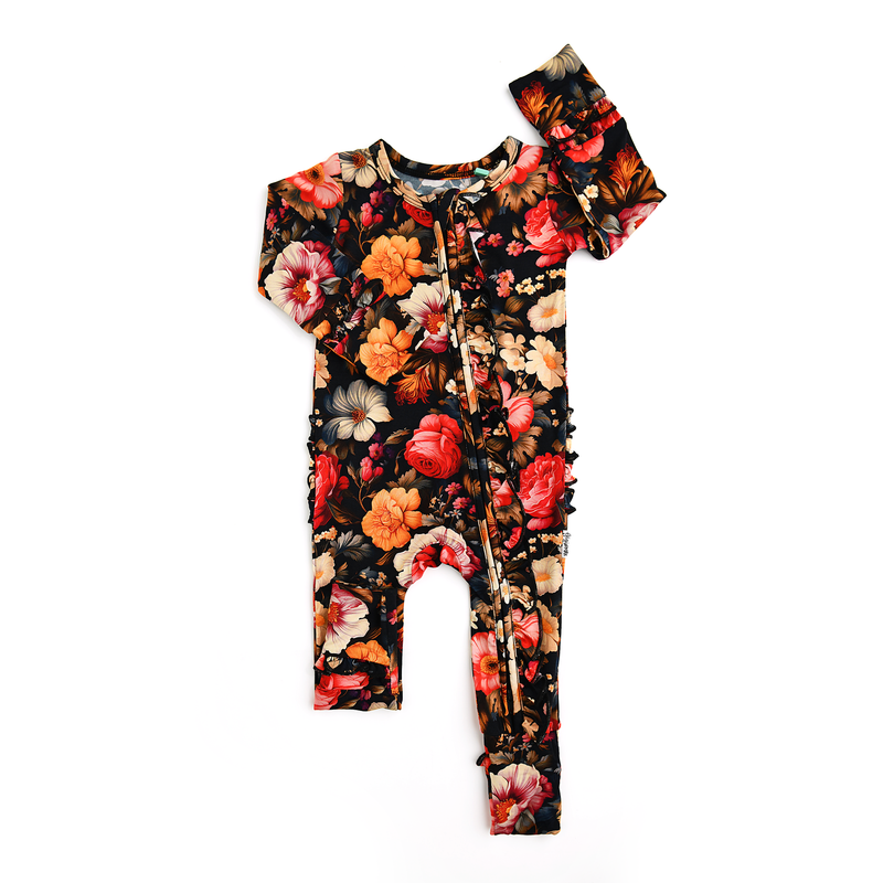 Gigi + Max Pajama Sleepies Little Baby Ruffle Zip Reba