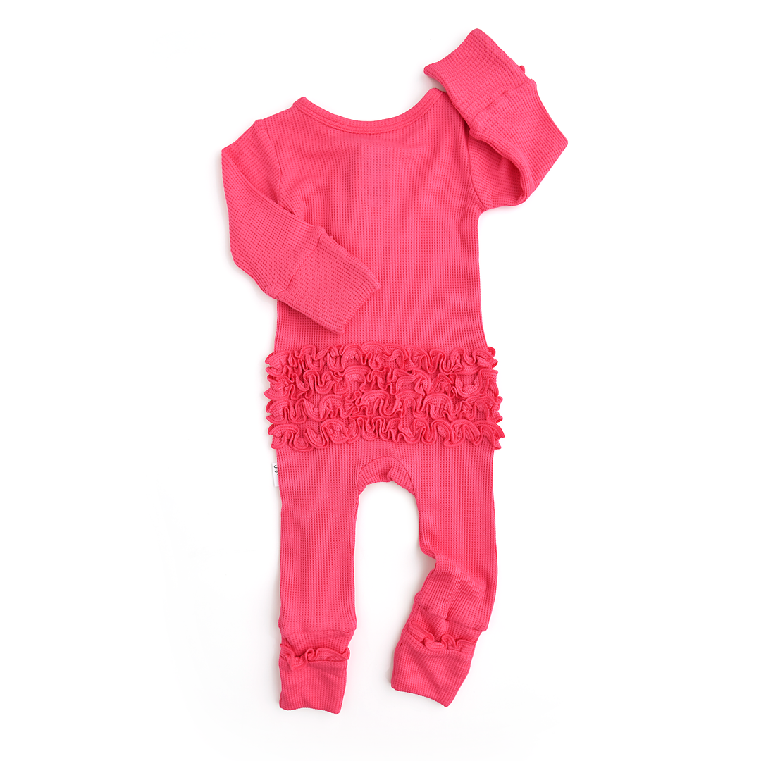 Raspberry Waffle RUFFLE ZIP - Gigi and Max