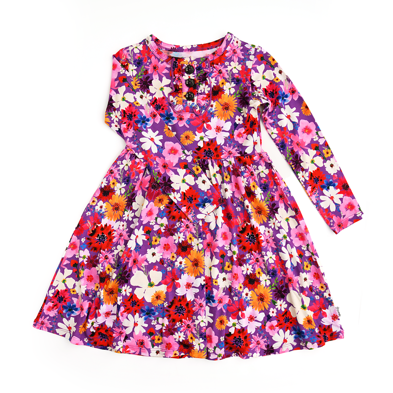 Gigi and Max Annie Floral Snap Tutu Dress