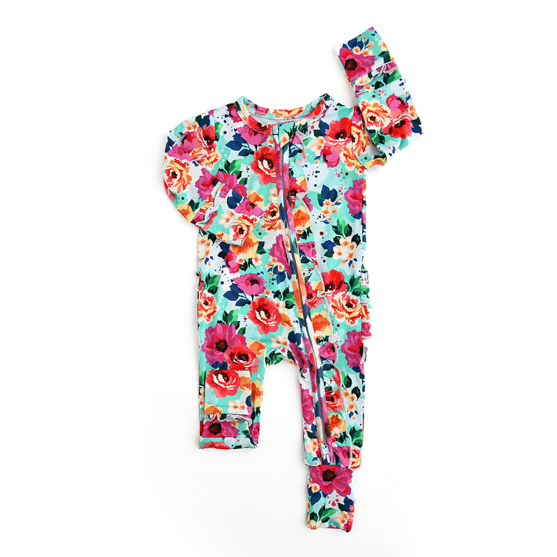Gigi and Max McKenna Ruffle Zip Romper