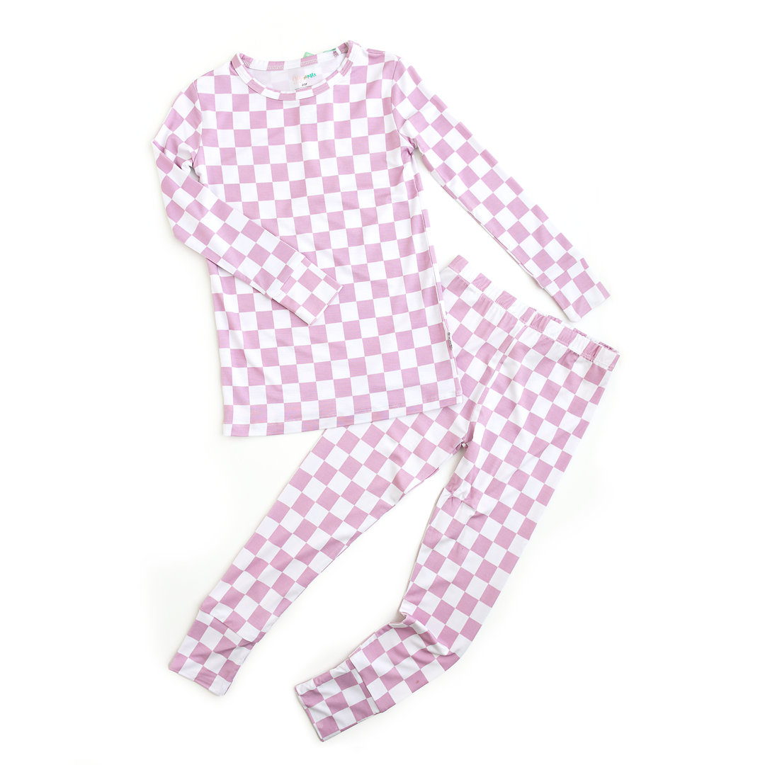 Myla Purple Checks TWO PIECE - NO BUTTON - Gigi and Max