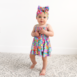 Megan Floral SMOCKED TIERED TUTU