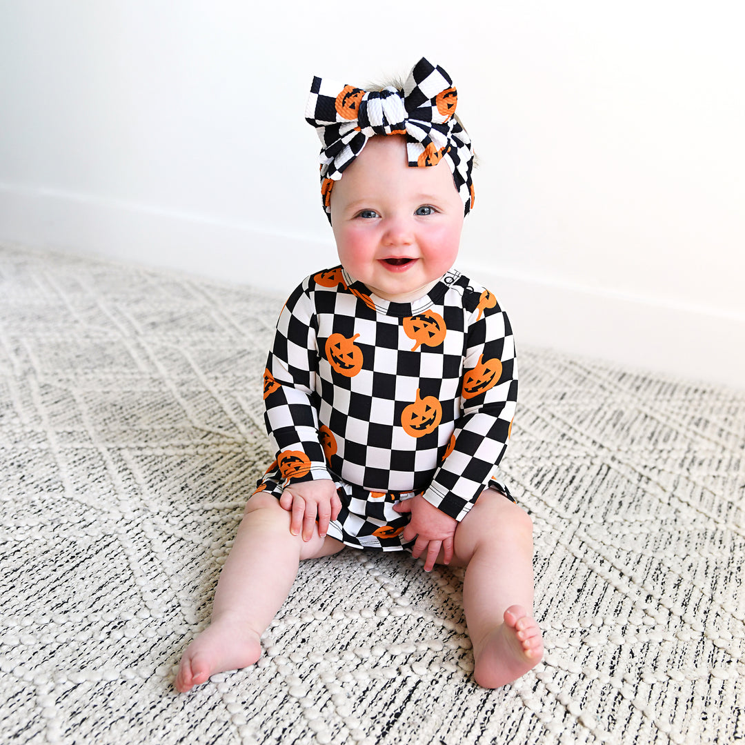 Merlin Checkered Pumpkins TUTU - Gigi and Max
