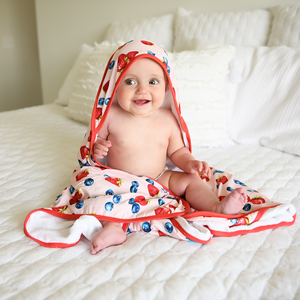 Rosie Berries Plush hooded TOWEL - Gigi and Max