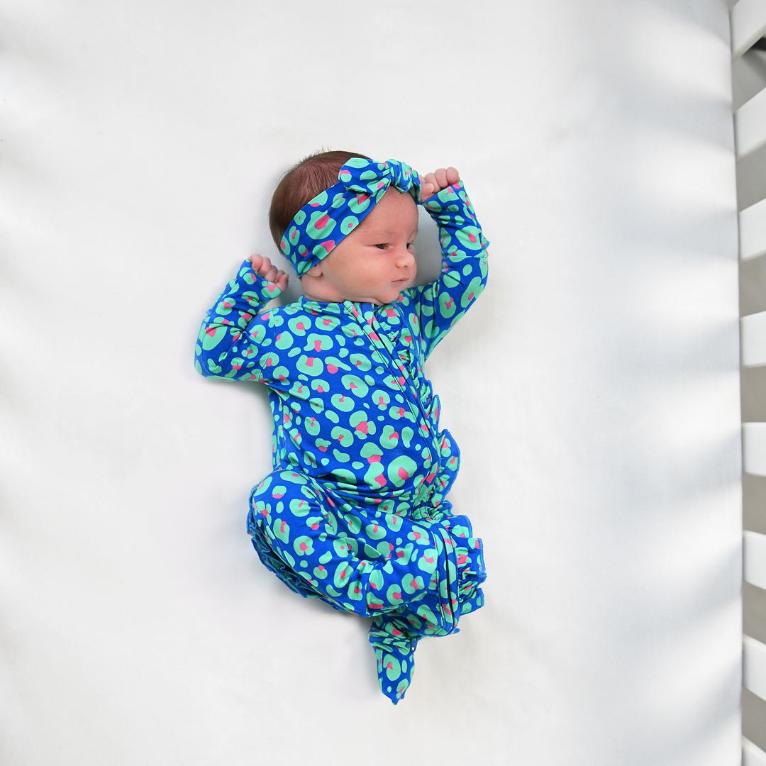 Miley Leopard TOPKNOT HEADBAND - Gigi and Max