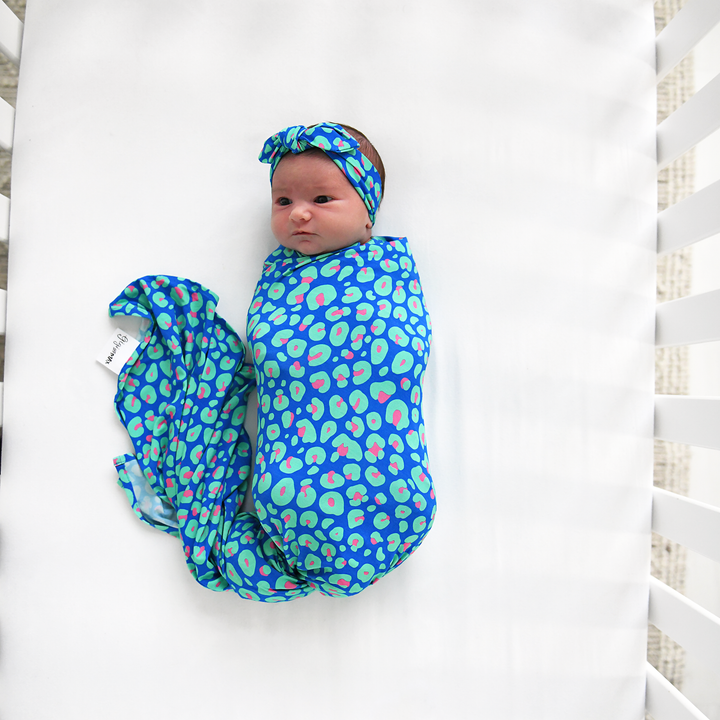Miley Leopard SWADDLE - Gigi and Max