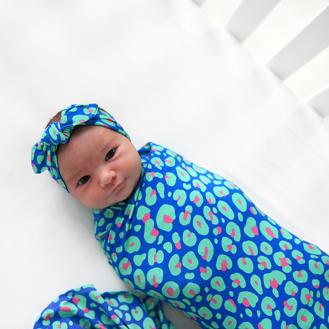 Miley Leopard SWADDLE - Gigi and Max