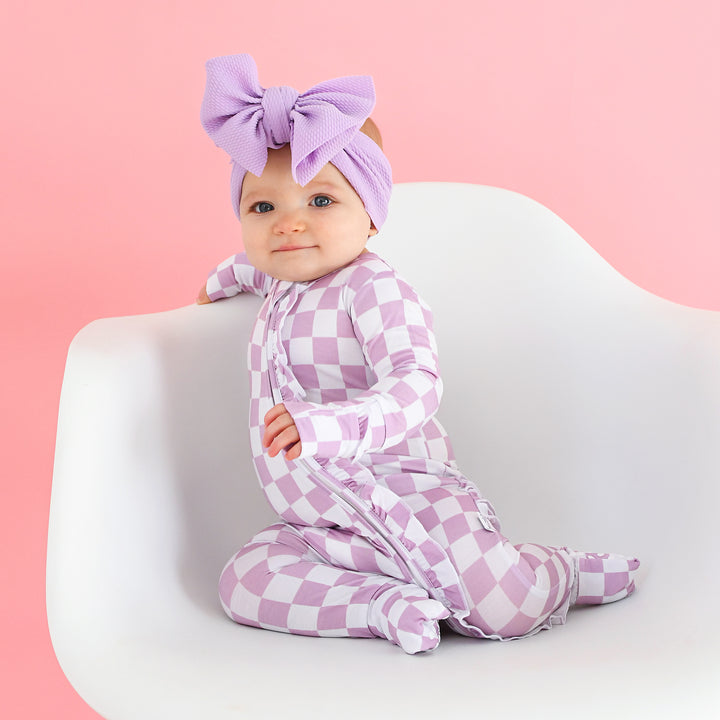 Myla Purple Checks RUFFLE ZIP - Gigi and Max