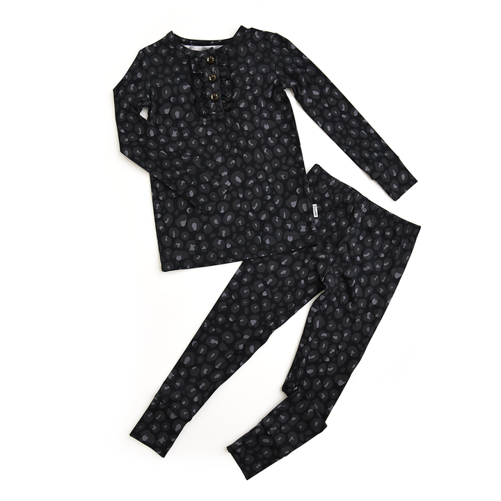 Ash Black Leopard RUFFLE TWO PIECE - Gigi and Max