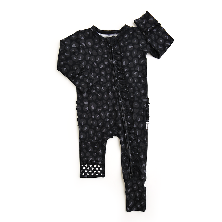 Ash Black Leopard RUFFLE ZIP - Gigi and Max