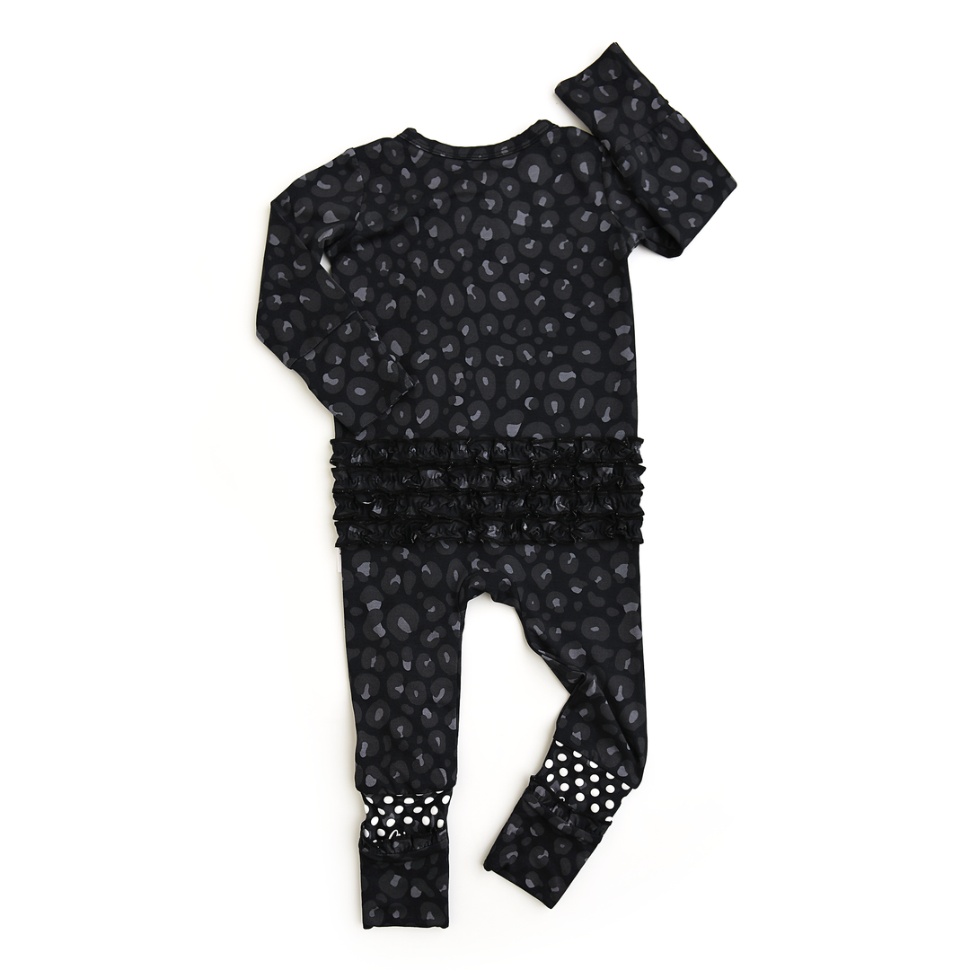 Ash Black Leopard RUFFLE ZIP - Gigi and Max