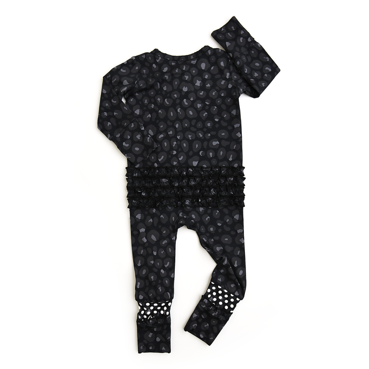 Ash Black Leopard RUFFLE ZIP - Gigi and Max