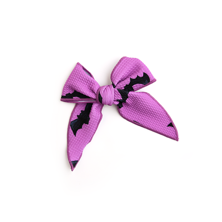 Echo Purple Bats CLIP BOW - Gigi and Max