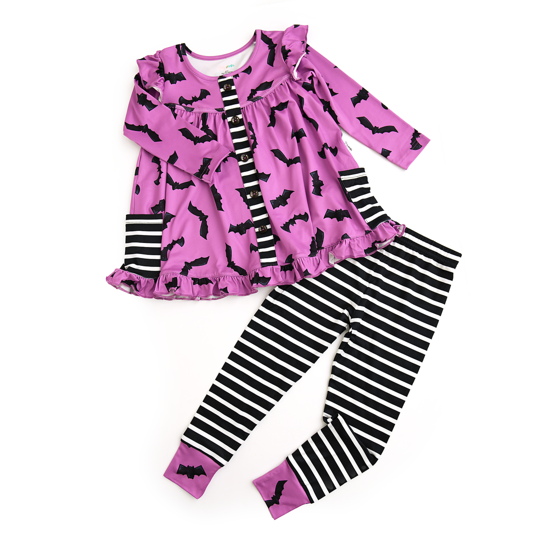 Echo Purple Bat PEPLUM SET - Gigi and Max