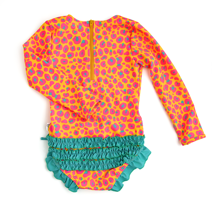 Kelly Leopard RASH GUARD SWIMSUIT - Gigi and Max