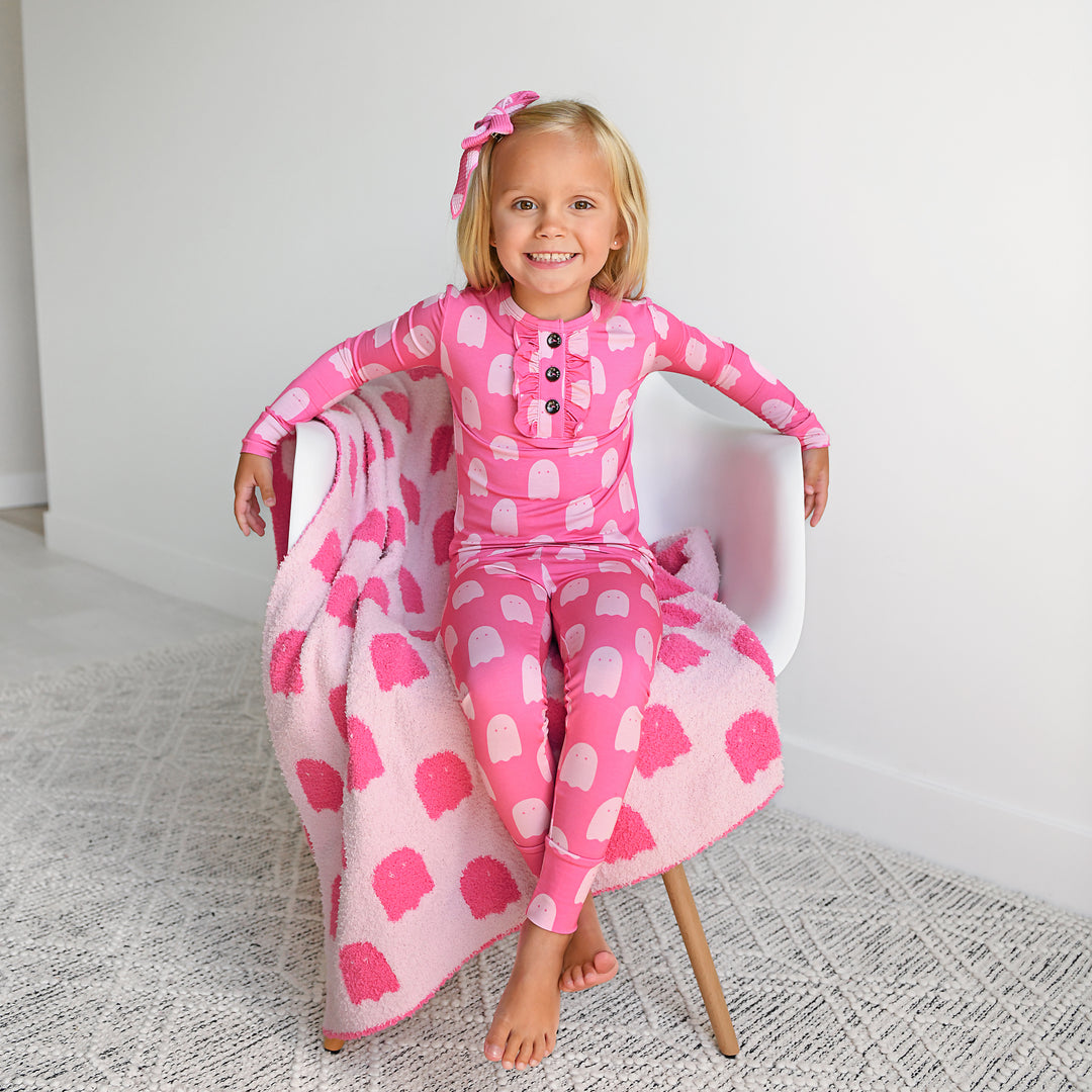 Draven Pink Ghost RUFFLE TWO PIECE - Gigi and Max