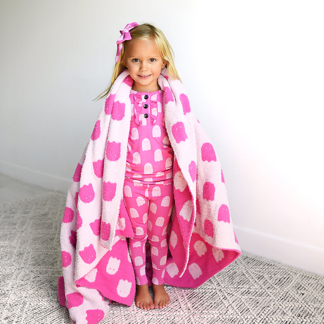 Draven Pink Ghost RUFFLE TWO PIECE - Gigi and Max