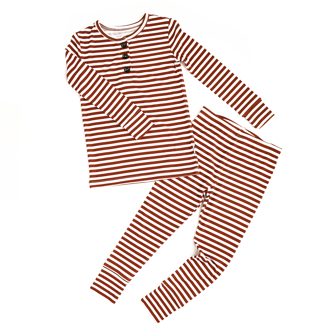Chase Brown Ribbed TWO PIECE - Gigi and Max
